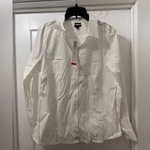 TALBOTS WOMEN’S NON-IRON PERFECT SHIRT - SOLID WHITE